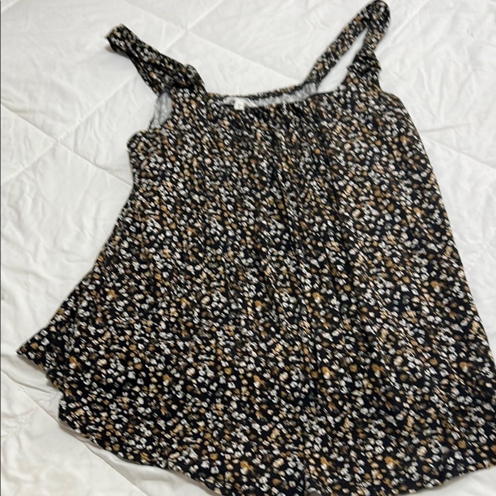 Floral Black and White Women's Top